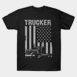 American Flag Trucker T-Shirt